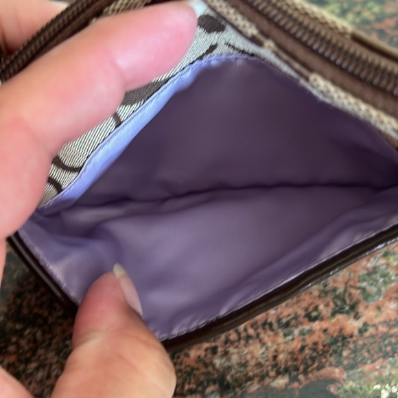 Coach Signature Canvas Wristlet, Brw/Tan EUC, like new - Picture 5 of 6